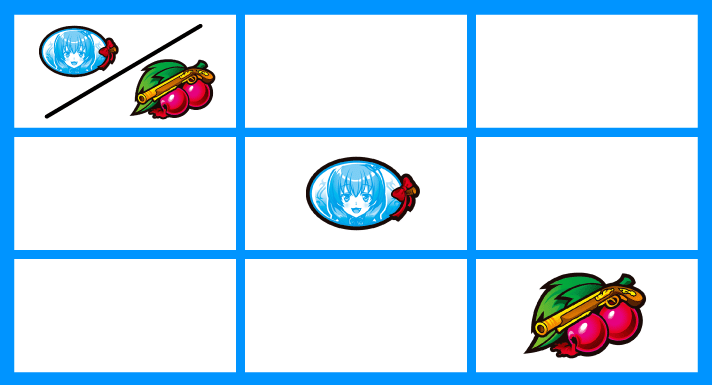 Lパチスロうみねこのなく頃に2　各小役の停止形　チェリー