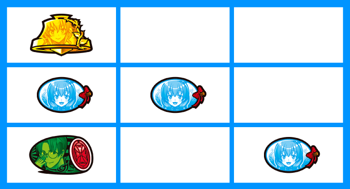 Lパチスロうみねこのなく頃に2　各小役の停止形　リーチ目リプレイA