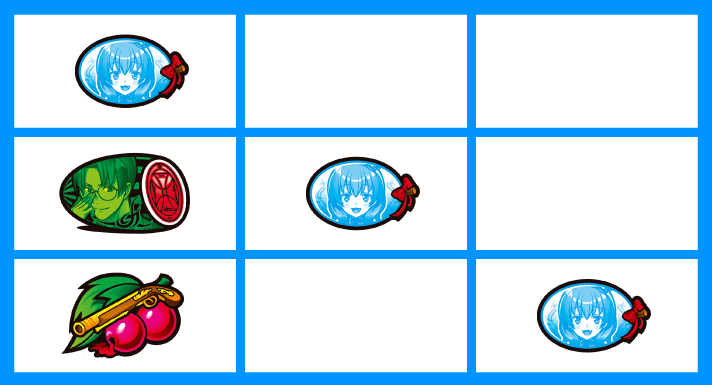 Lパチスロうみねこのなく頃に2　各小役の停止形　リーチ目リプレイC