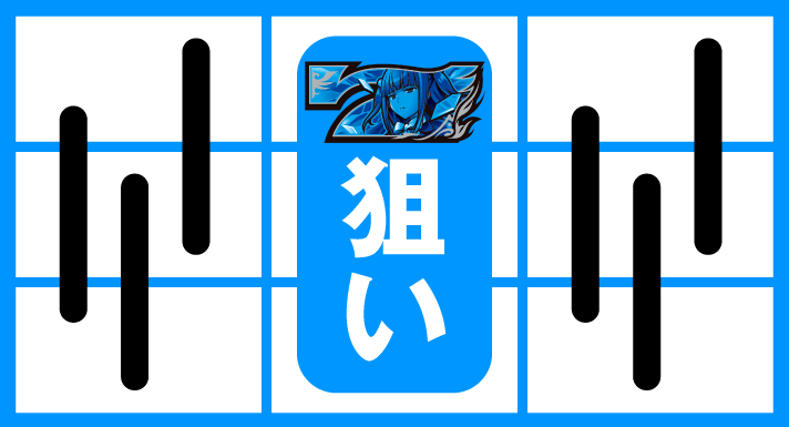 Lパチスロうみねこのなく頃に2　打ち方　中押し青7狙い（うみねこ打ち）　中リール枠内に青7を狙う