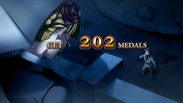 Lパチスロうみねこのなく頃に2　ボーナス終了画面　屋敷の正面玄関