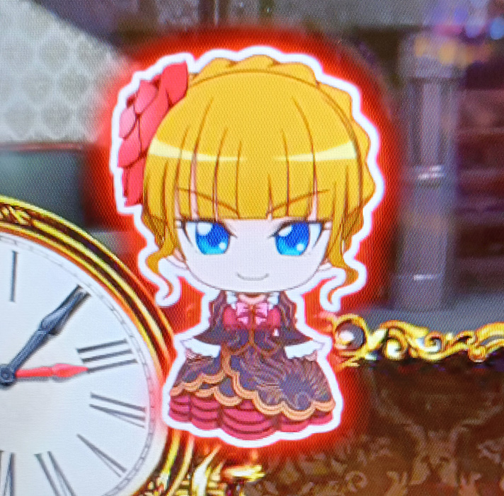 Lパチスロうみねこのなく頃に2　通常時の演出法則　ミニキャラ　ベアトリーチェ