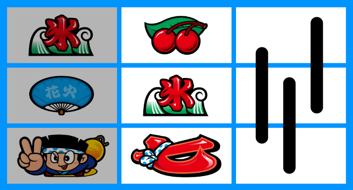 スマスロ ハナビ 演出条件目 左リール消灯 右下がり氷斜めテンパイ