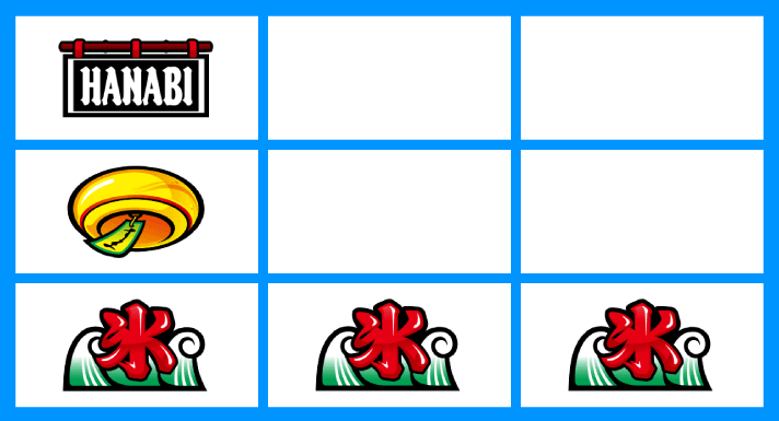 スマスロ ハナビ　各小役の停止形　氷A　下段氷揃い時