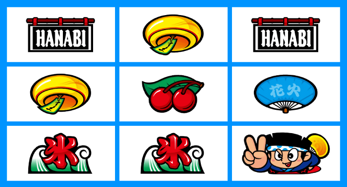 スマスロ ハナビ　その他リーチ目　左リール上段BAR狙い　氷ハズレ