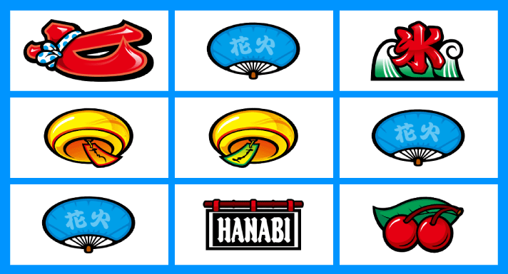 スマスロ ハナビ　その他リーチ目　左リール中・下段BAR狙い（チェリー落とし）　中段風鈴・風鈴・リプレイ