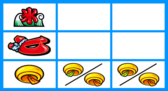 スマスロ ハナビ BIGボーナス 枚数調整成功時の停止形 風鈴A