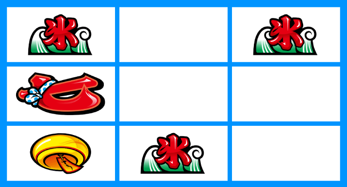 スマスロ ハナビ BIGボーナス 枚数調整成功時の停止形 バラケ目