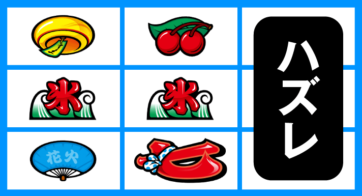 スマスロ ハナビ　BAR狙い時　リーチ目　氷テンパイハズレ