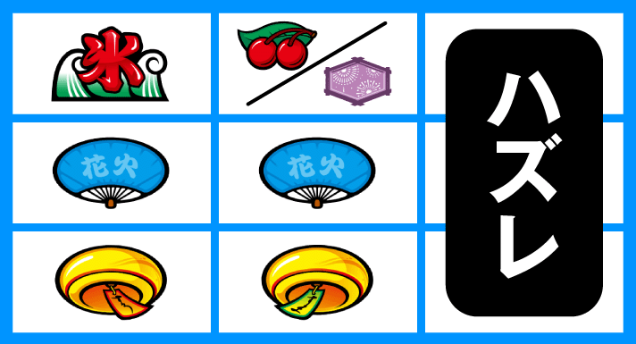 スマスロ ハナビ　順押し単ドン狙い　リーチ目　リプレイ・風鈴ダブルテンパイ