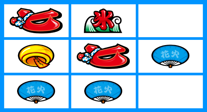 スマスロ ハナビ　順押し赤7狙い　リーチ目　赤7斜め・下段リプレイテンパイ