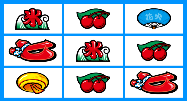 スマスロ ハナビ　順押し赤7狙い　リーチ目　氷・赤7・風鈴　中段上下チェリー