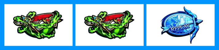 スマスロ ゴブリンスレイヤーⅡ　通常時の液晶リール　スイカ・スイカ・リプレイ　スイカテンパイハズレ