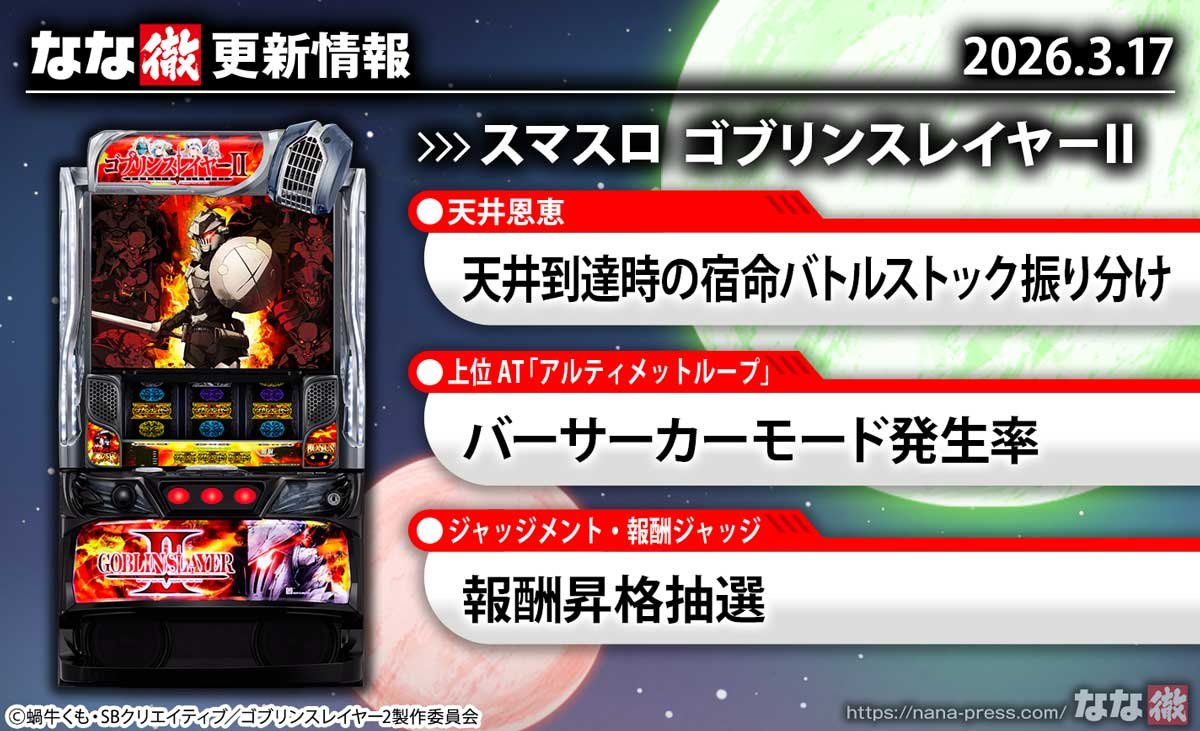 スマスロ ゴブリンスレイヤーⅡ　更新情報