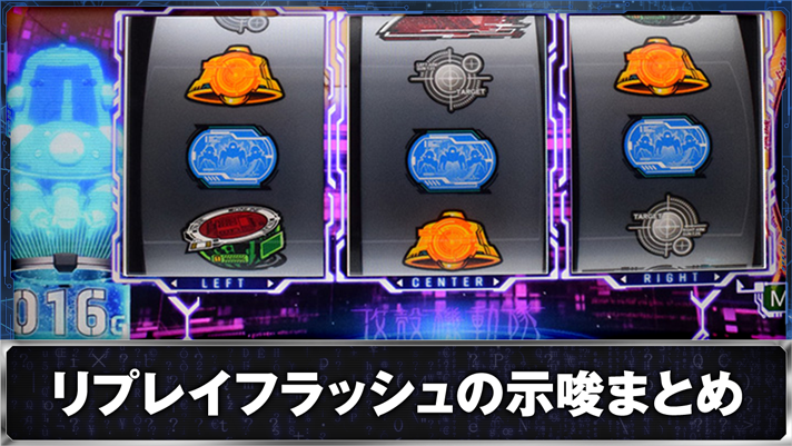 スマスロ 攻殻機動隊　通常時16G目　リプレイ成立