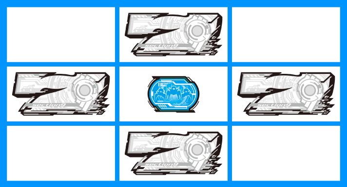 スマスロ 攻殻機動隊　強ラフ目停止形　白7ひし形停止