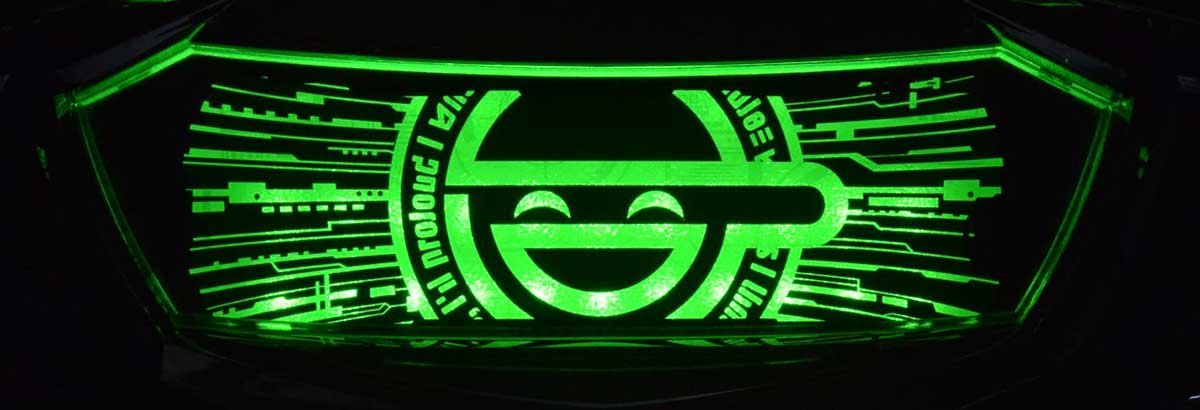 スマスロ 攻殻機動隊　上パネル　笑い男　緑発光