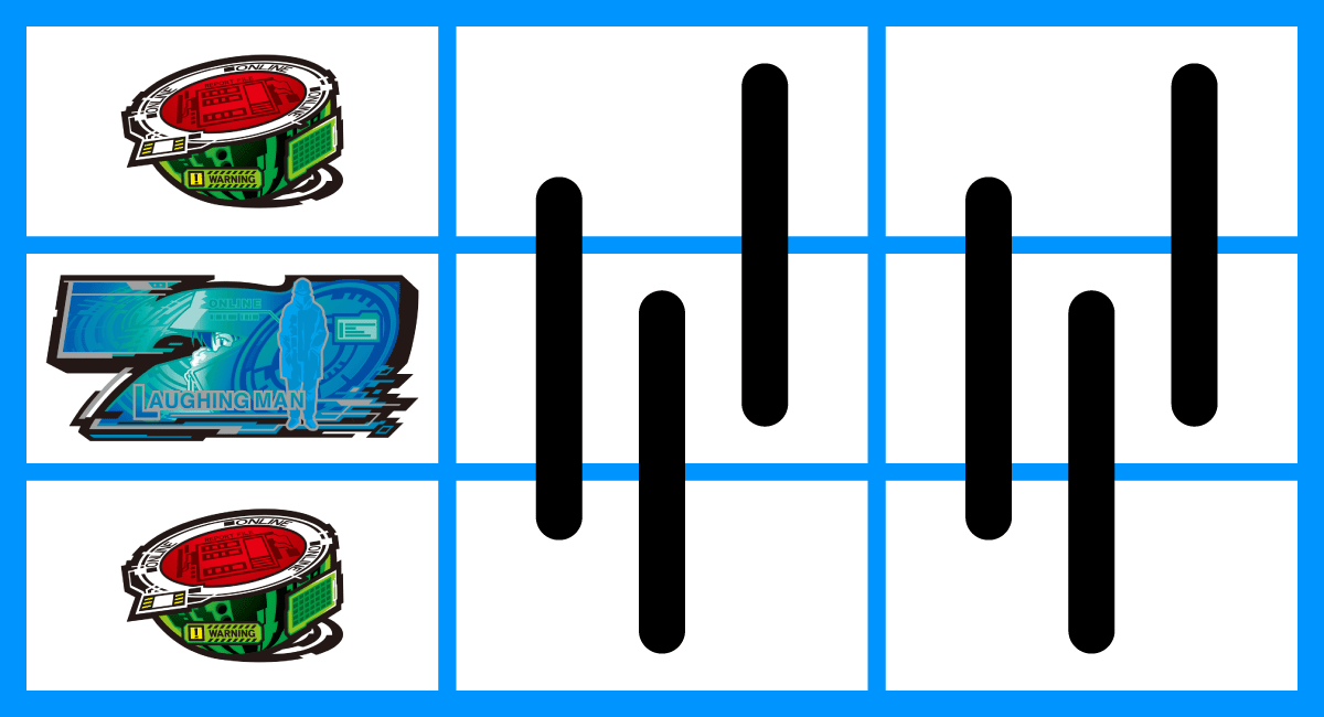 スマスロ 攻殻機動隊　順押し青7狙い　左リール中段青7停止