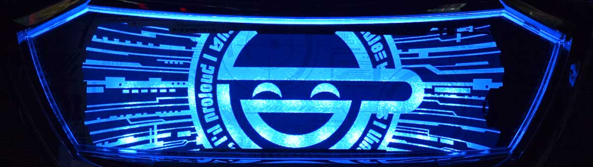 スマスロ 攻殻機動隊　上部パネル　青点灯