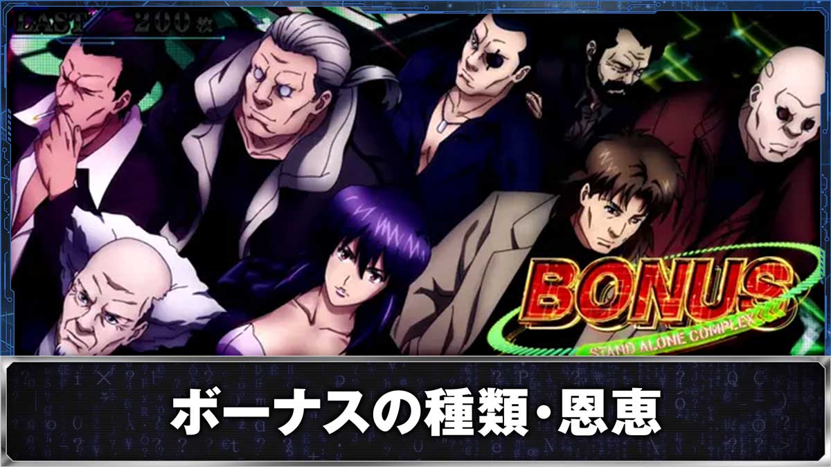 スマスロ 攻殻機動隊　ボーナス当選画面