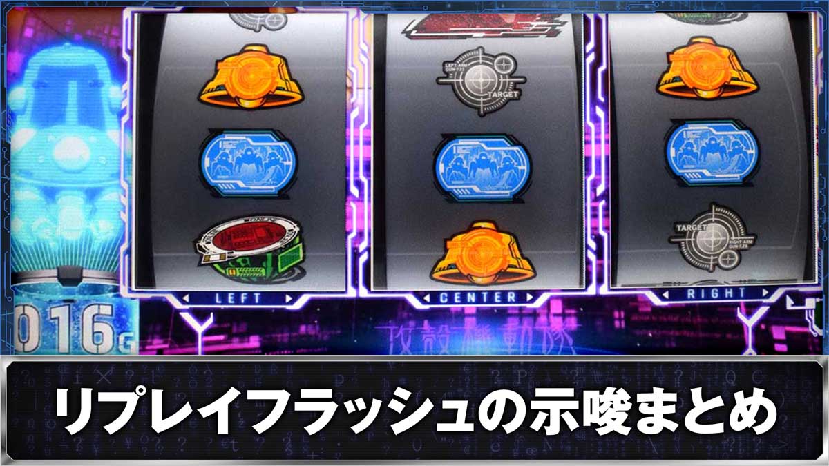 スマスロ 攻殻機動隊　通常時16G目　リプレイ成立