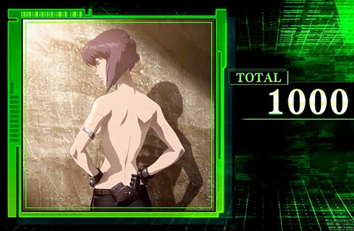 スマスロ 攻殻機動隊　AT終了画面（一枚絵）　素子の後ろ姿