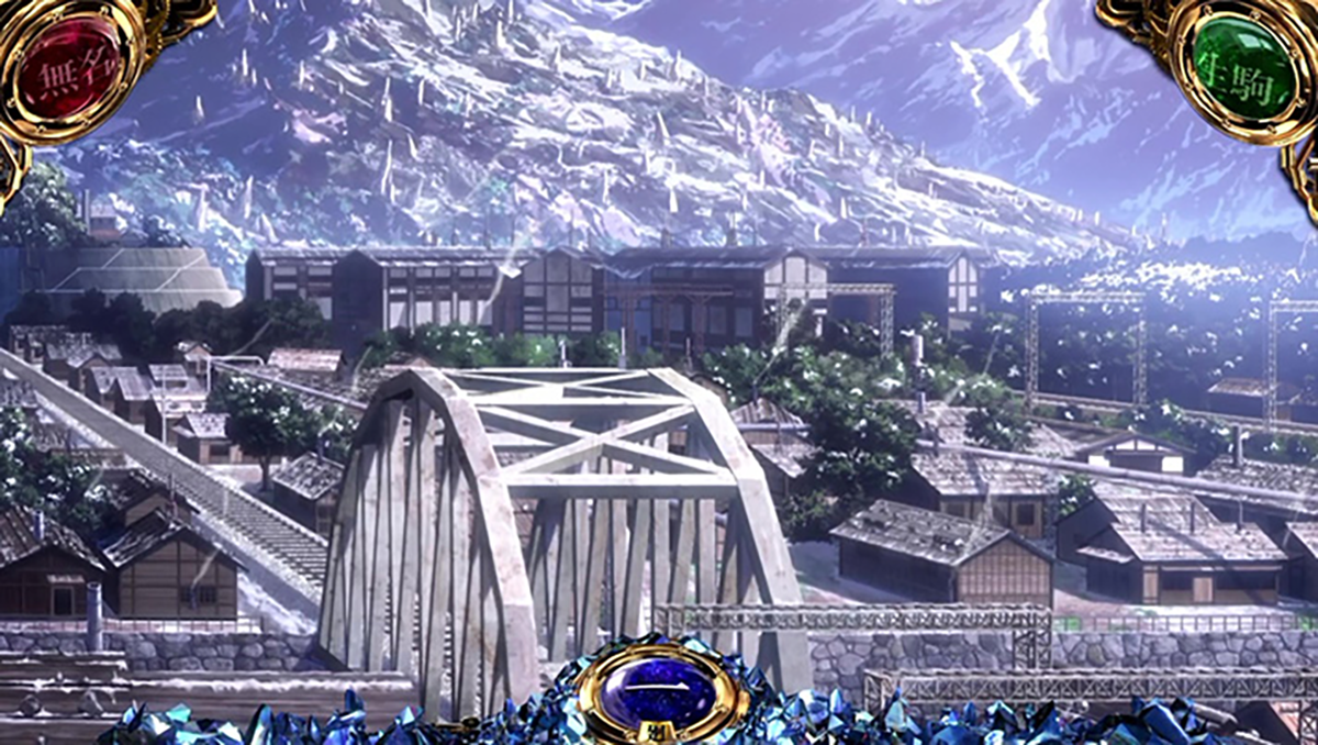 スマスロ 甲鉄城のカバネリ 海門（うなと）決戦　通常時　皮膜レベル示唆　液晶下部のみ