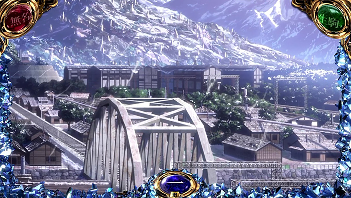 スマスロ 甲鉄城のカバネリ 海門（うなと）決戦　通常時　皮膜レベル示唆　液晶下部＋左右