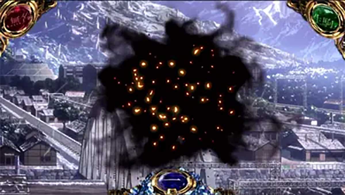 スマスロ 甲鉄城のカバネリ 海門（うなと）決戦　CZ失敗時　黒煙ポイント　獲得時　小エフェクト