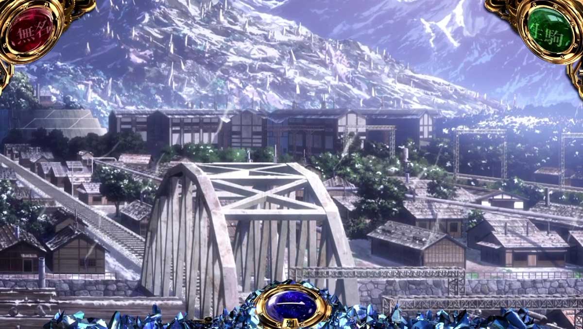 スマスロ 甲鉄城のカバネリ 海門（うなと）決戦　通常時　皮膜レベル示唆　液晶下部のみ