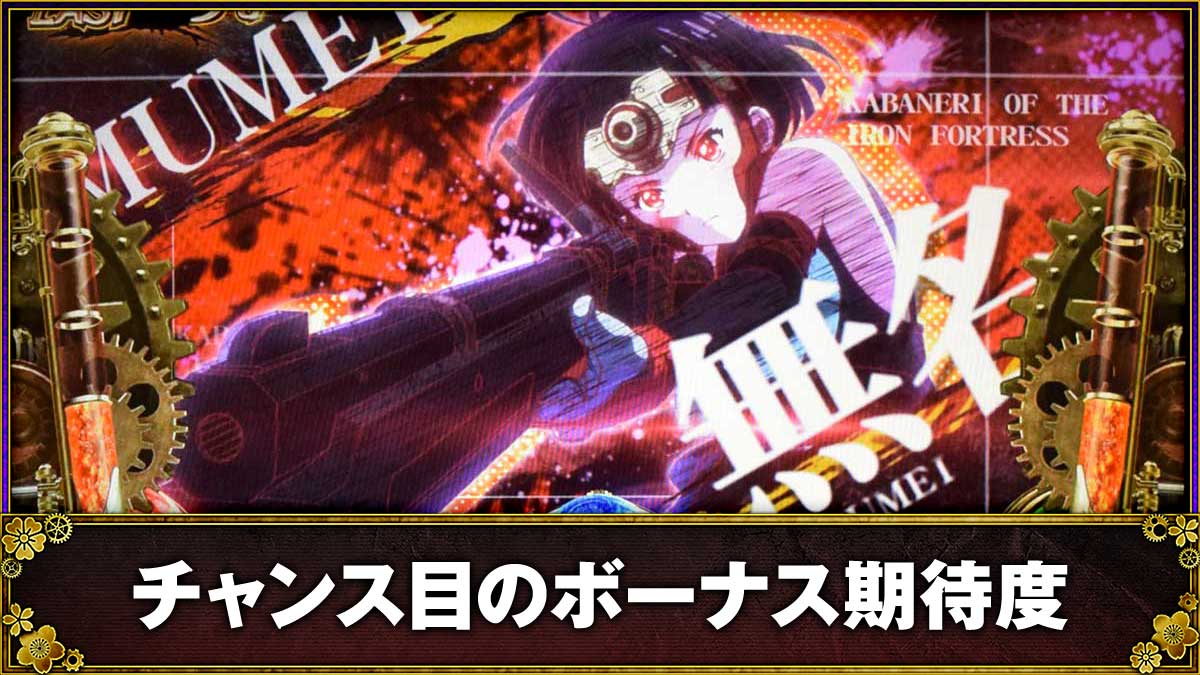 スマスロ 甲鉄城のカバネリ 海門（うなと）決戦　ST中のボーナス抽選　TOP画像
