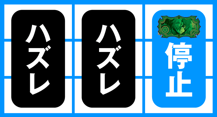 スマスロ 甲鉄城のカバネリ 海門（うなと）決戦　生駒チャンス目　停止形　右リール生駒図柄停止