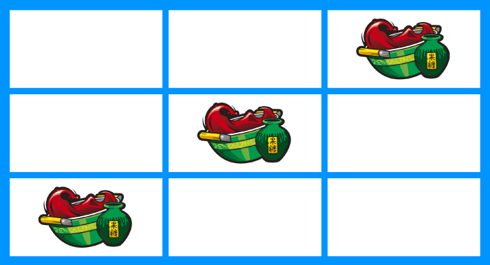 L範馬刃牙　スイカ（3枚）　右上がり斜め揃い