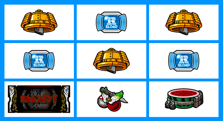 スマスロヨルムンガンド　各小役の停止形　チャンス目A