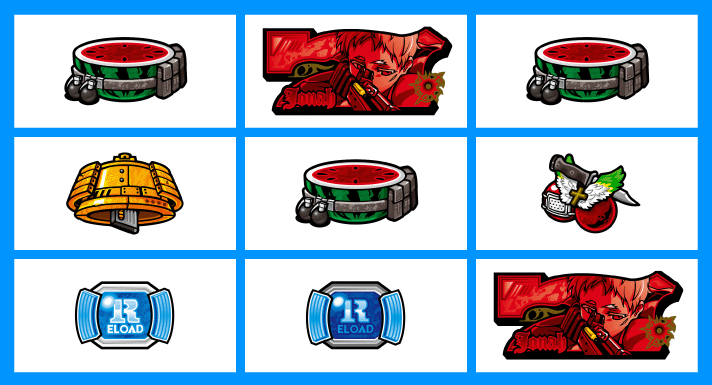 スマスロヨルムンガンド　各小役の停止形　リーチ目