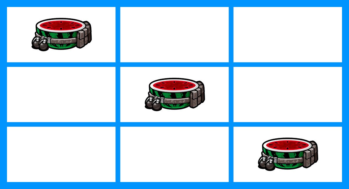 スマスロヨルムンガンド　各小役の停止形　スイカ