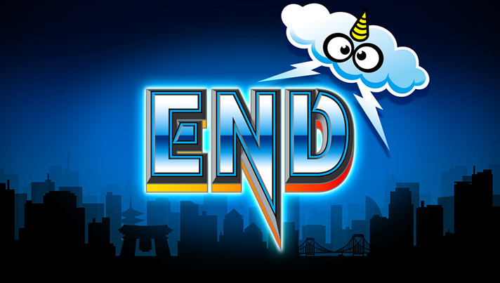 スマスロ サンダーV　REG終了画面　イッカククン