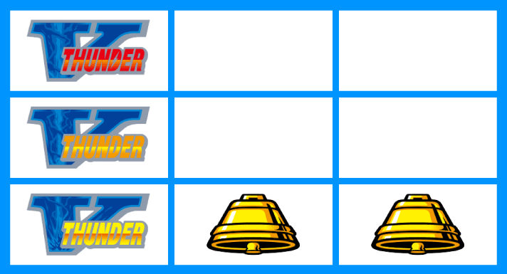 スマスロ サンダーV BIG中の左リール3連V狙い時の停止形 ベルB