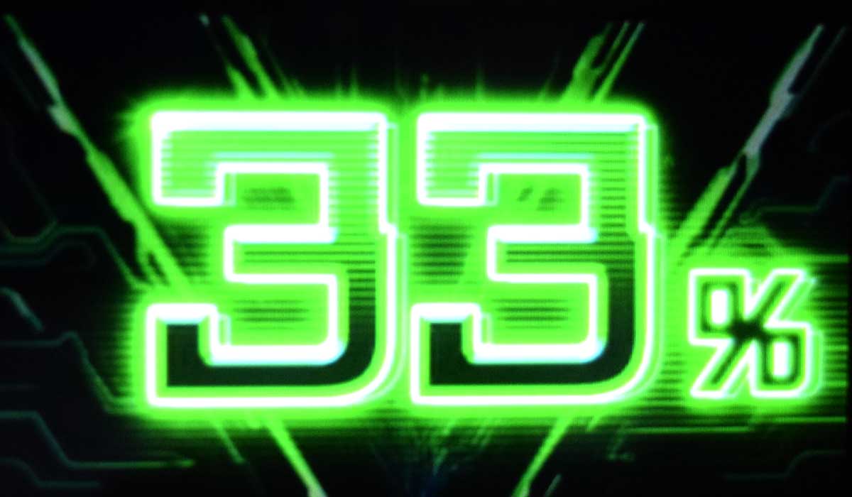 スマスロ サンダーV　スパークチャレンジ　33%　緑