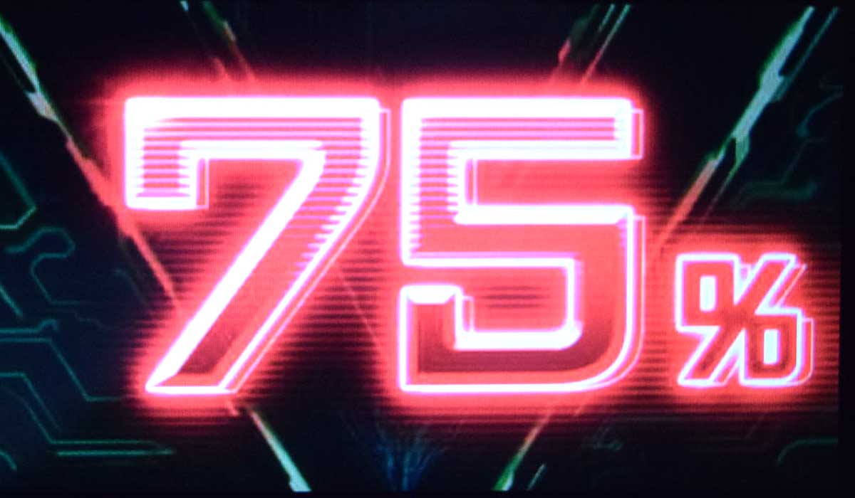 スマスロ サンダーV　スパークチャレンジ　75%　赤