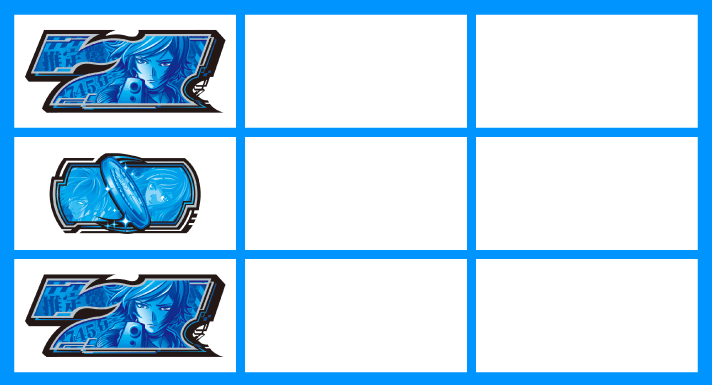 Lアクダマドライブ　アクダマ目停止形　左リール青7サンド目停止