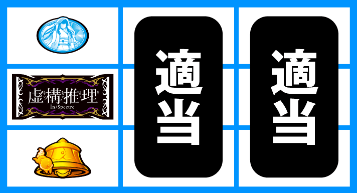 L虚構推理　打ち方　順押しBAR狙い　BAR中段停止時