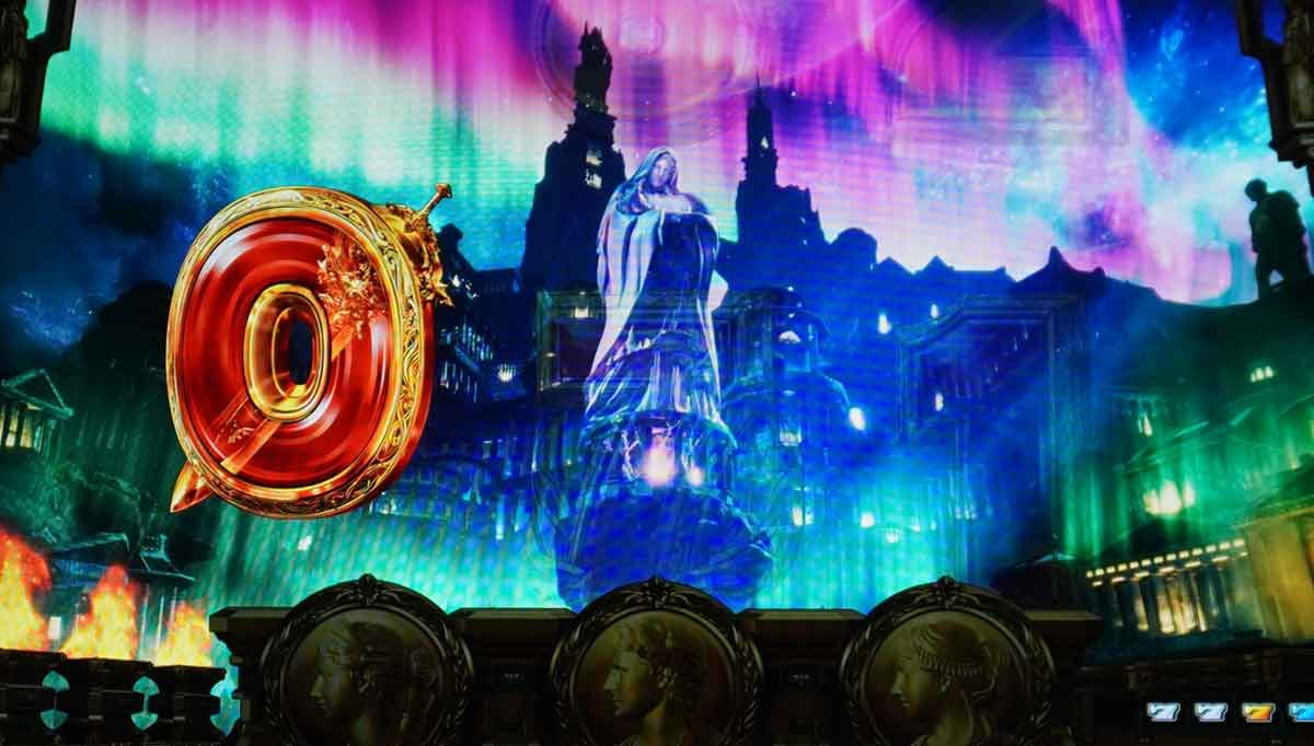 スマスロ ミリオンゴッド-神々の軌跡-　ガイアステージ中　オーロラ演出