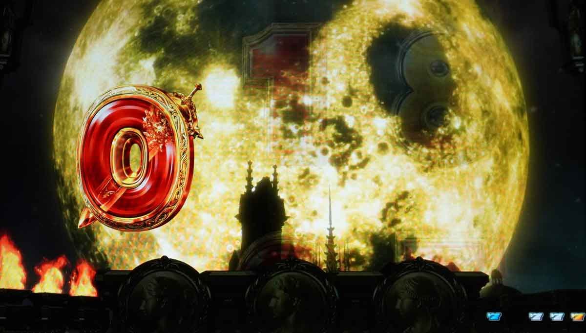 スマスロ ミリオンゴッド-神々の軌跡-　ガイアステージ中　満月演出