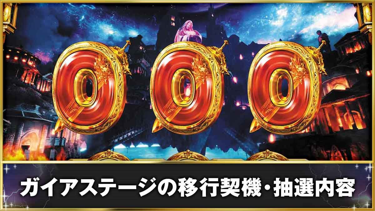 スマスロ ミリオンゴッド-神々の軌跡-　ガイアステージの移行契機・抽選内容　ガイアステージ中　000