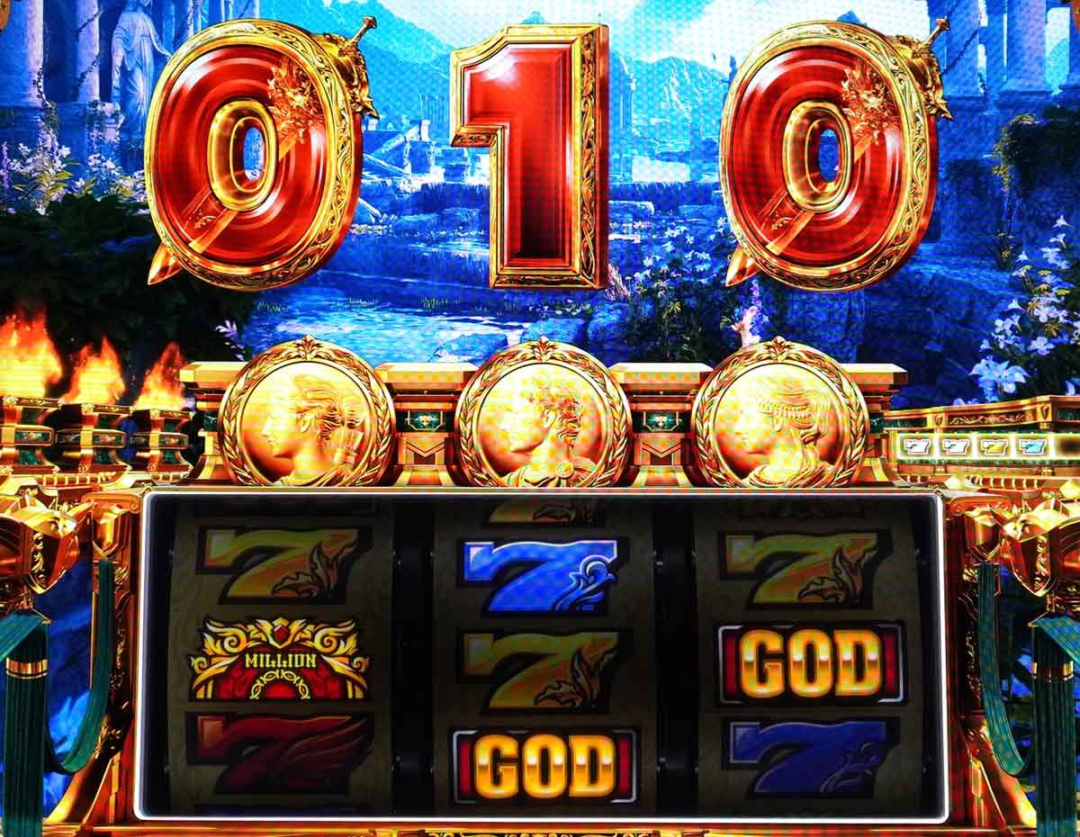 スマスロ ミリオンゴッド-神々の軌跡-　ガイアベル成立　リール暗転