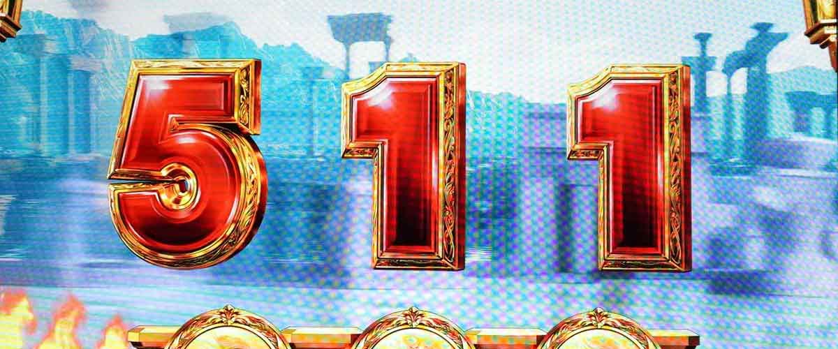 スマスロ ミリオンゴッド-神々の軌跡-　液晶出目　左奇数＋ケツ奇数テンパイ　511