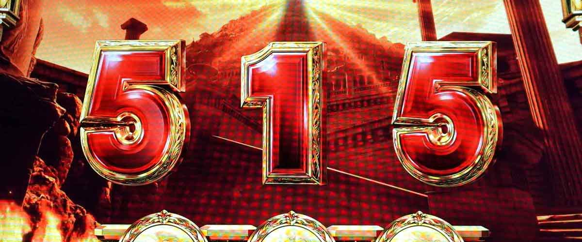 スマスロ ミリオンゴッド-神々の軌跡-　液晶出目　奇数ハサミ+中も奇数　515