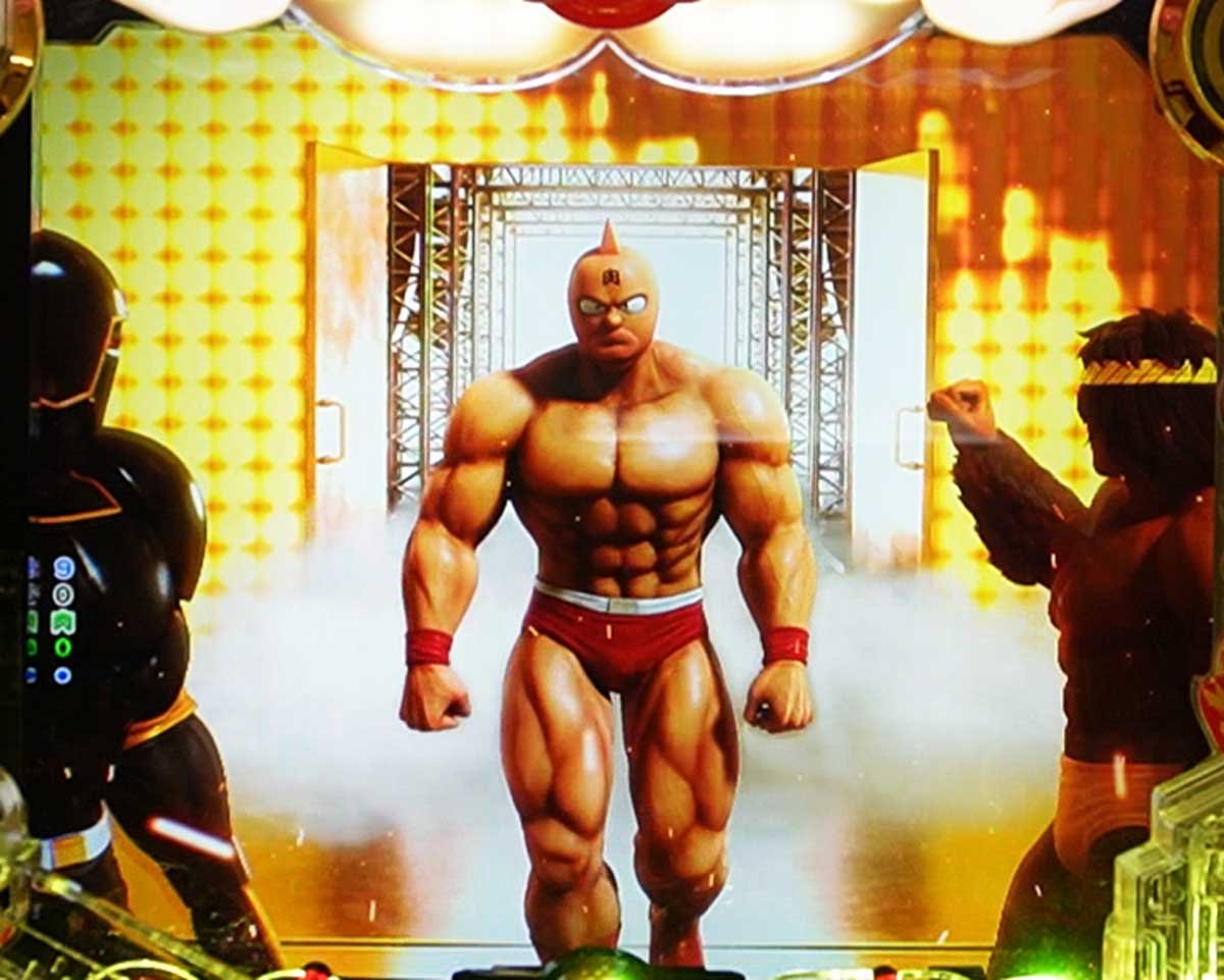 eフィーバーキン肉マン　裏ボタンの詳細　通常時　友情のリングイン予告