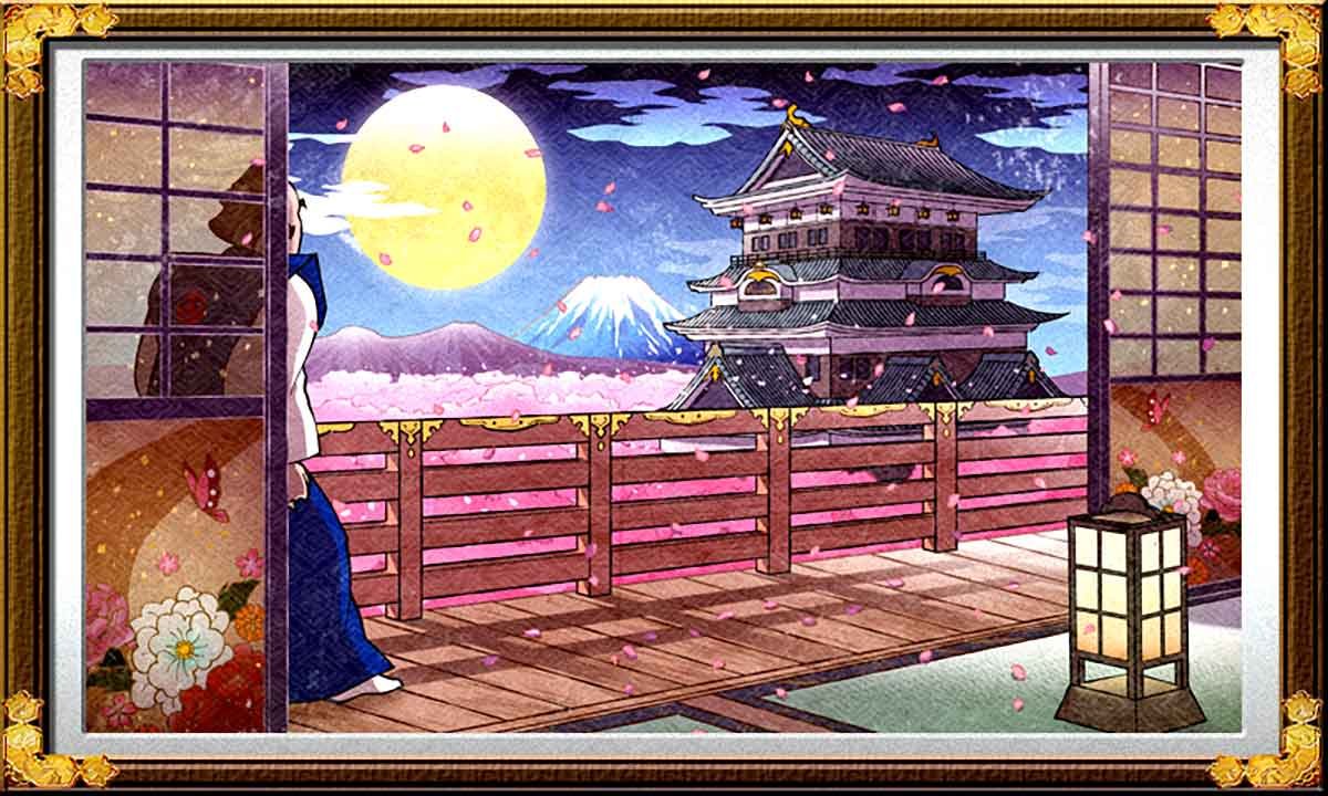 真打 吉宗　サブ液晶（御白州ビジョン）　浮世絵　夜